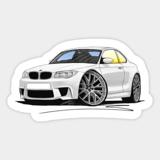 BMW 1M Coupe White Sticker